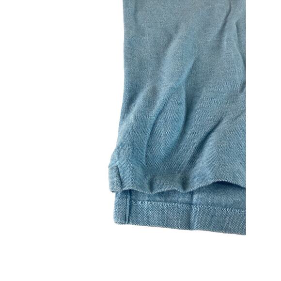 Polo Ralph Lauren Mens L Classic Polo Shirt Short Sleeve Aqua Yellow Logo - Picture 5 of 7